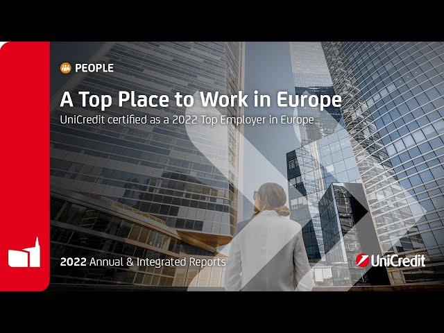 A Top Place to Work in Europe - UniCredit certified as a 2022 Top Employer in Europe