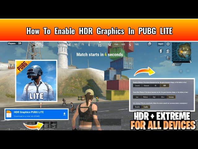 How To Enable HDR Graphics In Pubg Mobile Lite | HDR Graphics Settings In Pubg Lite