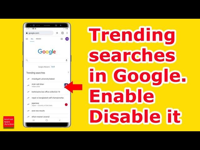 What is this trending searches below Google Website in Chrome. How to enable or disable it