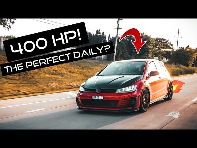 VW GTI IS38 TURBO is the PERFECT Daily Driver?! (4OO HP!) MK7 GTI