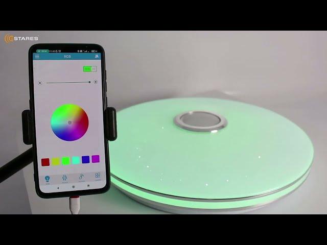 Music rgb 60w + Управление  со смартфона. Новинка 2023. Потолочный музыкальный светильник с пультом.