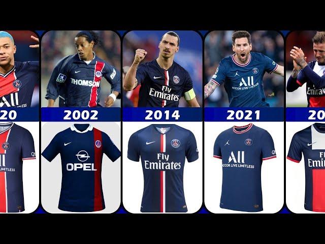 Evolution PARIS SAINT-GERMAIN Jersey Home and Away 2000-2024