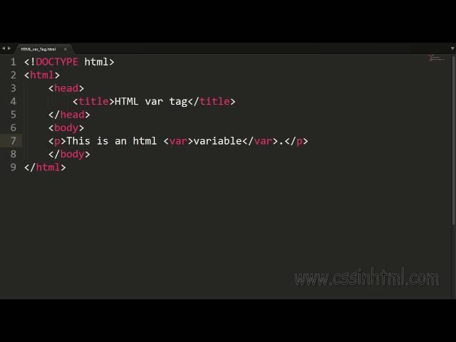 HTML var Tag