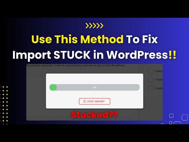 All In One WP Migration Stuck on Import (Fixed)