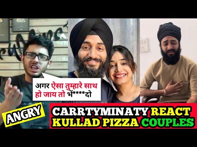 Carryminati Reacts on Kulhad Pizza Couples Viral Video । Kulhad Pizza Couple viral Video Link