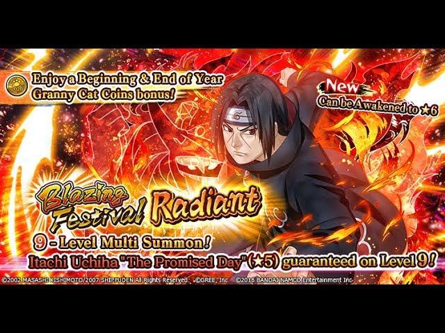 [Naruto Blazing] Blazing Festival Summons | Itachi The Promised Day | Naruto Ultimate Ninja Blazing