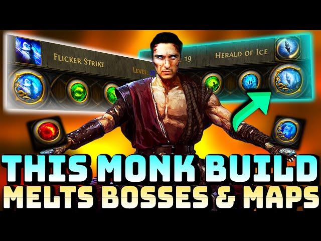 PATH OF EXILE 2 MONK BUILD - NEW UPDATED FLICKER STRIKE BUILD MELTS BOSSES & MAPS | POE 2 MONK GUIDE