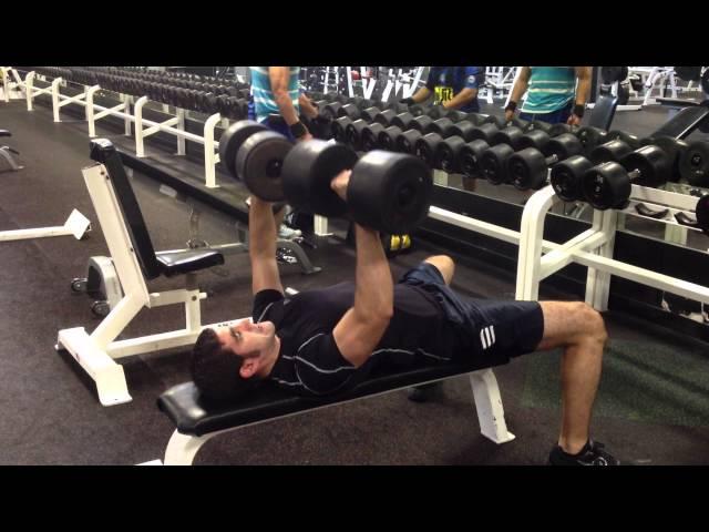 Dumbbell Bench Press - 100 lbs for 6 reps at 168 lbs body weight