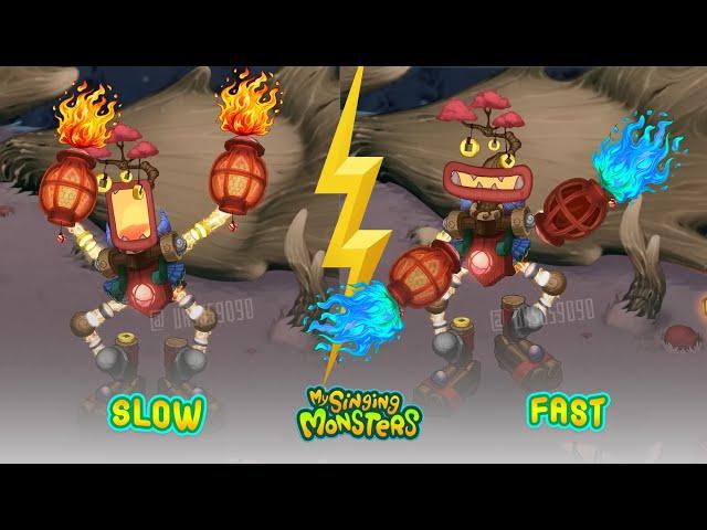 ALL Wubbox My Singing Monsters SLOW vs ALL Wubbox FAST Redesign Comparisons ~ MSM