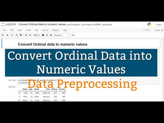 Convert Ordinal Data into Numeric Values | Data Preprocessing | Machine Learning |  Data Magic