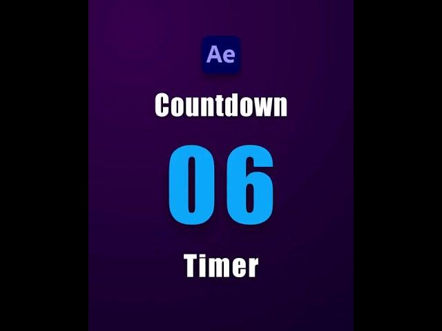 Easy Countdown Timer - After Effects Tutorial