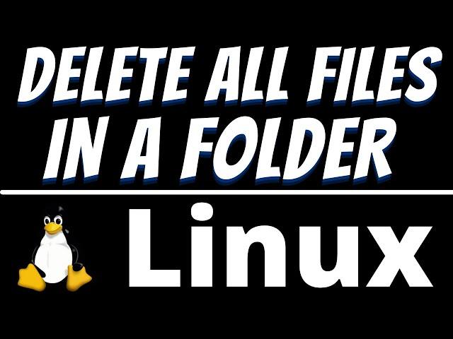 Linux command to delete all files in a folder or directory using 2 ways