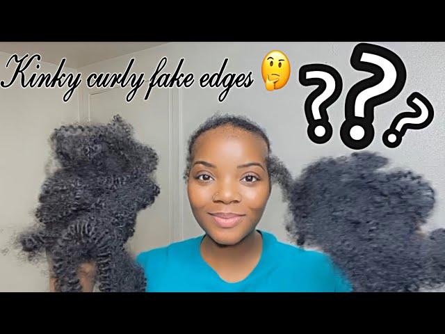 Fake Edges using KINKY CURLY hair / + 6 month Hair journey update!!