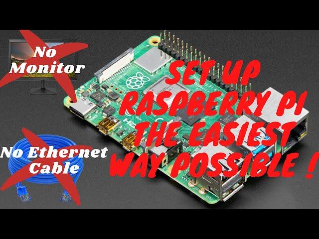 How to setup the raspberry pi - [the easiest way possible] - [Headless mode] -  [minimum hardware]