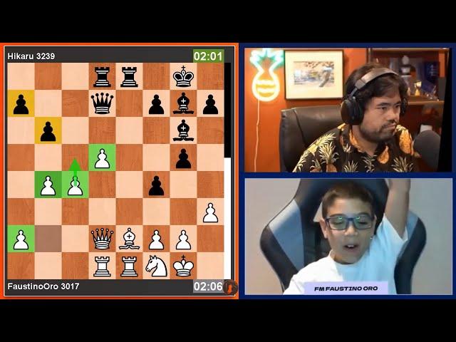  Faustino Oro vs Hikaru Nakamura | #arenakings #hikarunakamura