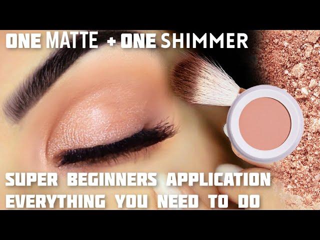 Beginners Eye Makeup Tutorial Using One Matte and One Metallic | How To Apply Eyeshadow