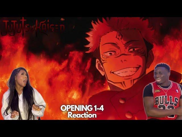 WTF IS GOING ON!!! JUJUTSU KAISEN OPENINGS 1-4 REACTION