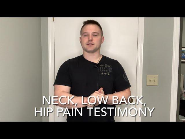 Chiropractic success story for neck, low back and hip pain