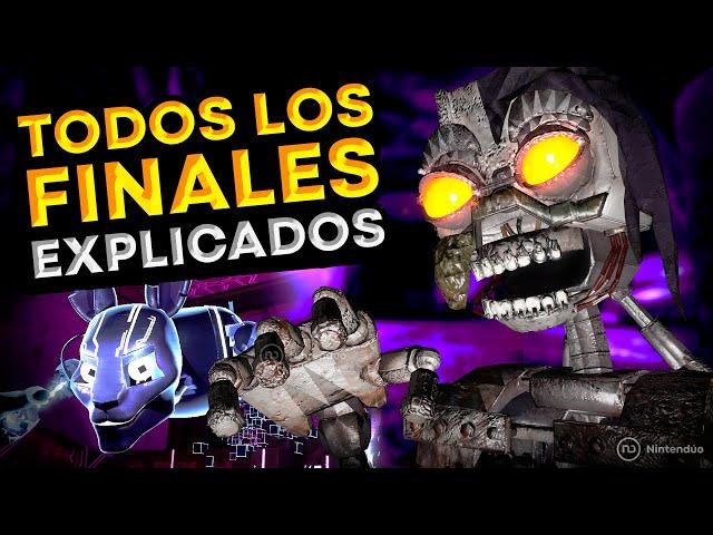 FNAF Security Breach Ruin FINALES EXPLICADOS  (Five Nights At Freddy's)