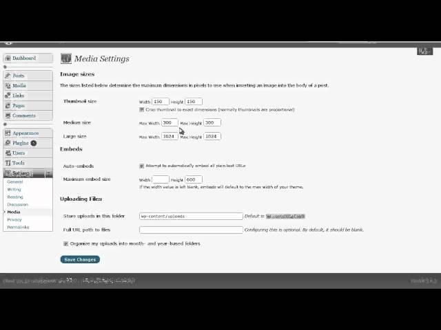 Learn Wordpress Tutorials - Wordpress Blog Settings