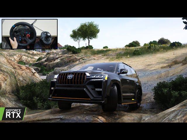 GTA 5 Off-road with Toyota Land Cruiser 200 HAKAMA - Logitech G29 Gameplay