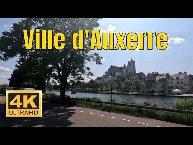 Ville d'Auxerre 4K - Driving- French region