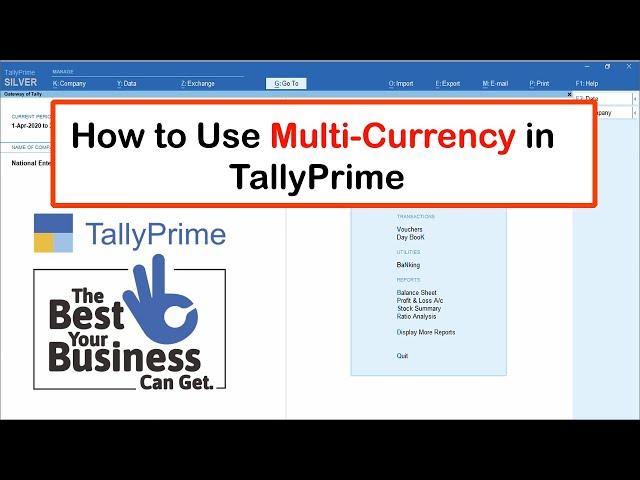 How to Use Multi-Currency in TallyPrime