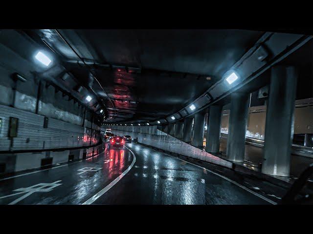 ️Tokyo's Most Dangerous Metropolitan Expressway in Heavy Rain【Real footage/4K】