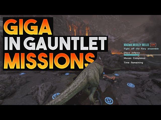 How to use a Giga in Gauntlet Missions on Official PvP | ARK