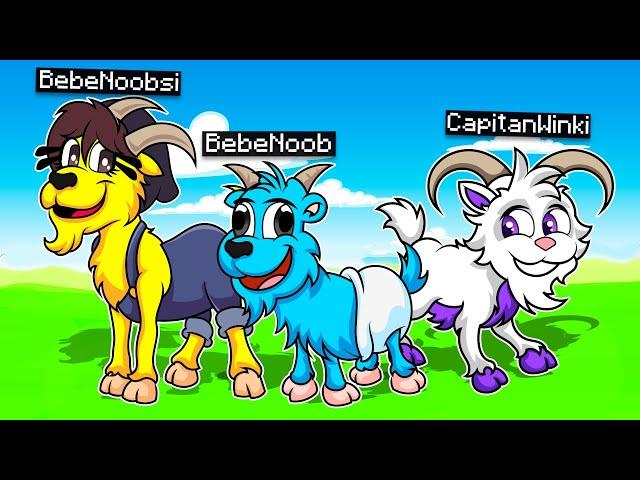 ¡NOS CONVERTIMOS EN CABRAS!  MOMENTOS DIVERTIDOS CON BEBE NOOB Y BEBE NOOBSI