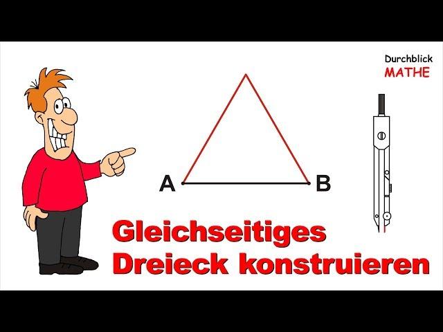 Mit Zirkel Dreieck konstruieren, eine Seite ist gegeben