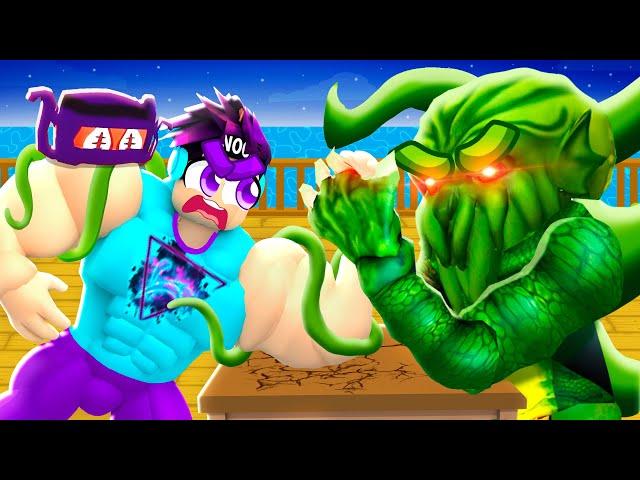 How A Noob DESTROYED The Kraken Boss in Arm Wrestle Simulator!