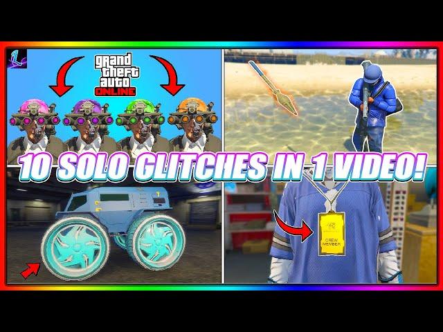 *SOLO* 10 GTA Glitches In 1 Video After 1.69! - The Best GTA 5 Glitches All In 1 Video