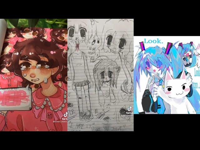 ੭‧₊˚alt tiktok drawings pt.16 [animecore drawings!]