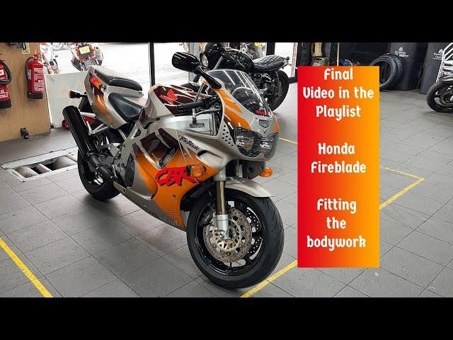 Playlist Video 7. Fitting The Bodywork on the Honda CBR900RR Fireblade.