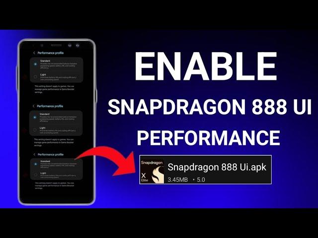 Enable Snapdragon Ui 888 Performance | Max FPS Fix Lag - No Root