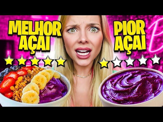 COMPAREI O AÇAÍ DE PIOR E MELHOR AVALIAÇÃO DO APLICATIVO em 2022!