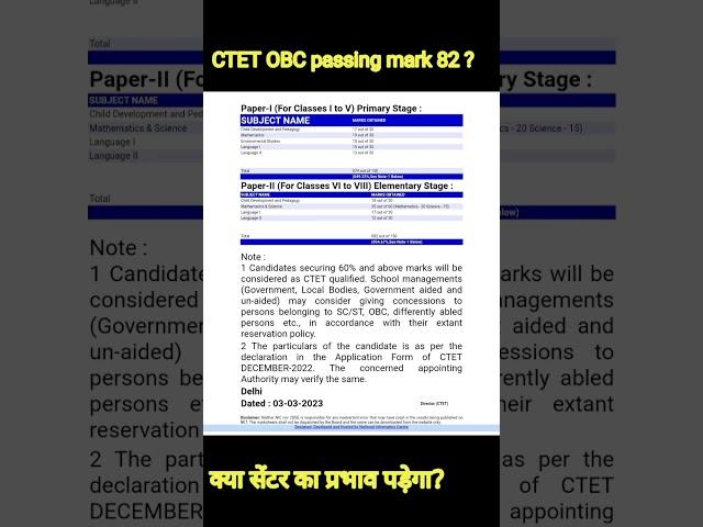 82 marks वालें pass है या नहीं #trending #ctet #result