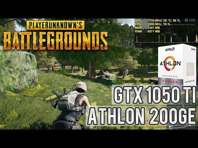 Teste PUBG - Athlon 200GE / GTX 1050 TI / 8GB DDR4 - Full HD Alto vs Mínimo