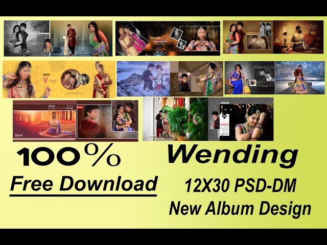 New  Best Free Wedding 12 X 36 PSD-DM Album design Templets