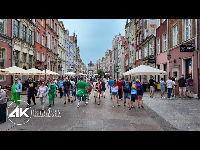 Gdańsk, Poland 4K - spacer po jednym z najpiękniejszych polskich miast, City Walk