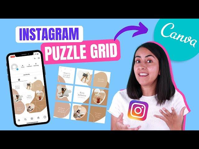 How to make an INSTAGRAM PUZZLE feed with Canva - FREE, fun and easy!