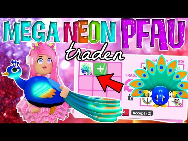 Wir TRADEN unseren **MEGA** NEON PFAU  auf einem RICH SERVER  Roblox Adopt Me! Peacock [DEUTSCH]