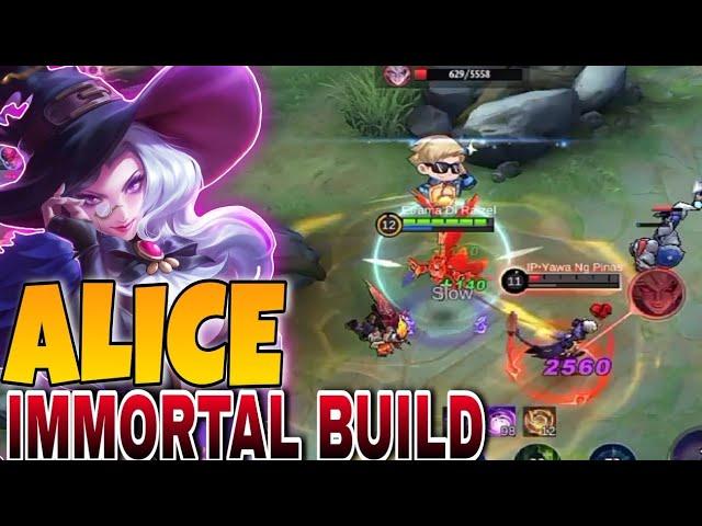 Alice Tank Build !! | Alice NEW META Rotation!! | Top Global Alice | Mobile Legends