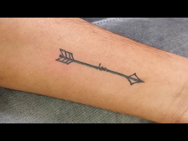 how to make Arrow tattoo.#Shorts