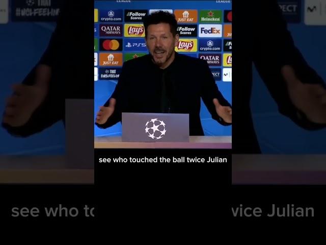 Simeone Challenges VAR on Penalties: 'Anyone See Julián Touch the Ball Twice?' #atleticomadrid