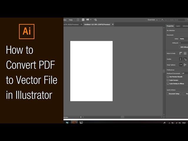 How to Convert PDF to Vector File in Illustrator