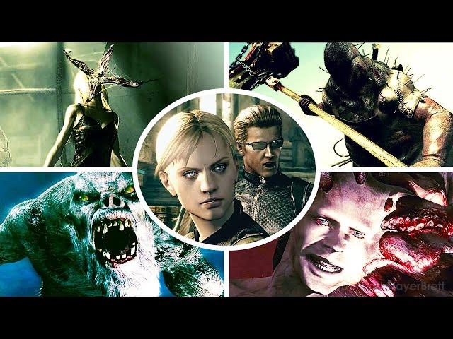 Resident Evil 5 - All Bosses (With Cutscenes) [2K 60FPS]