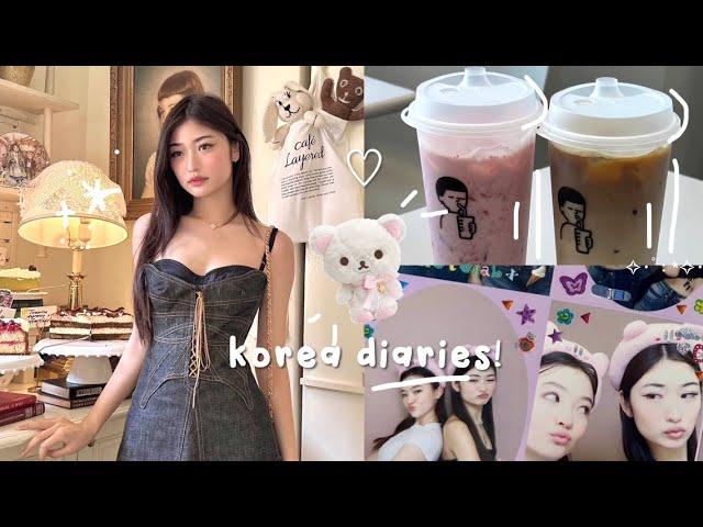 korea diaries🩰: week in my life, big skincare + makeup haul, hanbok, cute cafe, shopping, good food