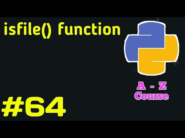 Check if file exists with isfile( ) function in Python